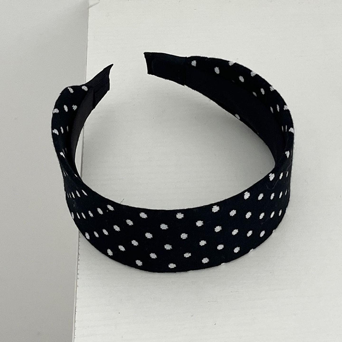 

Korean Style Black White Polka Dot Wide Headband Women High Crown Volumizing Hair Hoop Daily Wear Fashion Hair Accessories