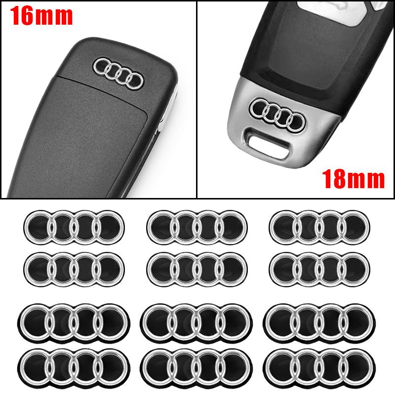 16/18mm Car Remote Key Sticker Aluminum Emblem Decoration Decal For hot A1 A2 A3 A4 A5 A6 A7 A8 Q2 Q3 Q4 Q5 Q6 Q7 Q8 TT RS3 RS7