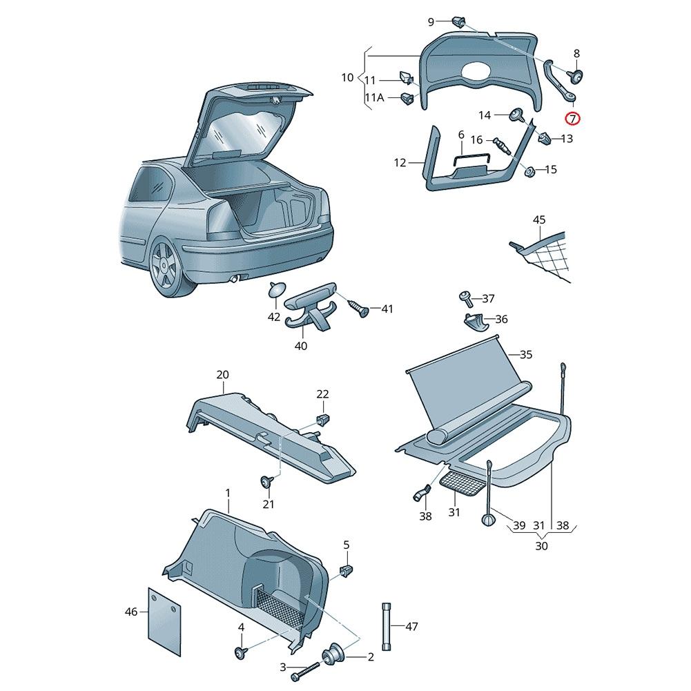 1Z5827895A Hayon Spate Instalare Ușoară Nou