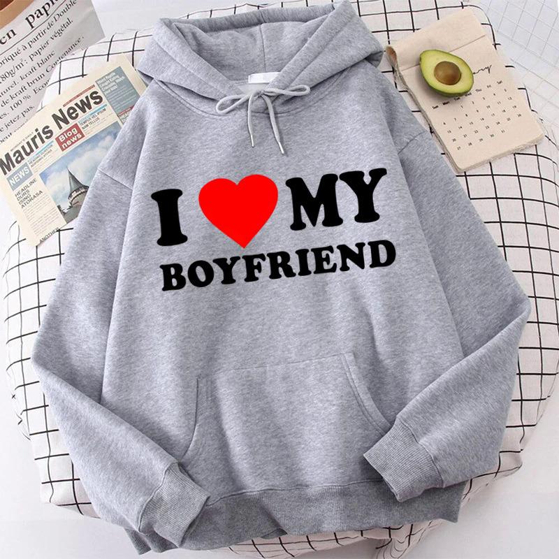 Толстовка с капюшоном I Love My Boyfriend Girlfriend XS