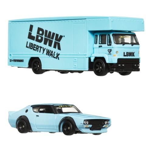 Hot Wheels Team Transport Assortment, Set of 4 (2 Cars per Box), Vehicle Toys, Mini Cars, Ages 3 and Up, 987C-FLF56