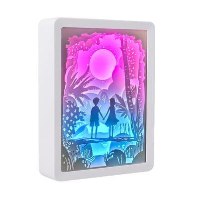Anime Light Box Love Led Night Light 3D Paper Carving Shadow Box Frame Usb Bedside Lamp Room Decor Wall Art Valentines Gift
