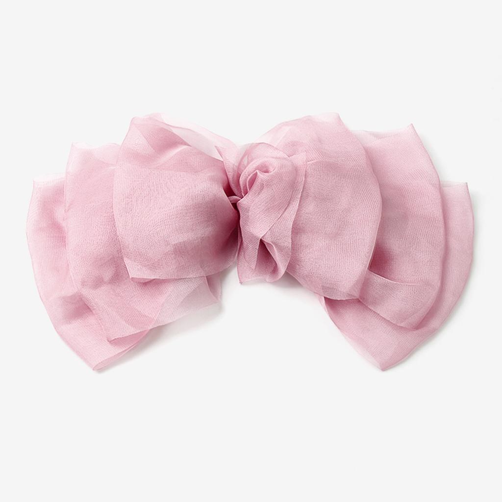 Bow Hairpin for  Cute Satin Fabric Hair Clip  Chiffon Ponytail Oversized Multilayer Hairpin Hair Accessories