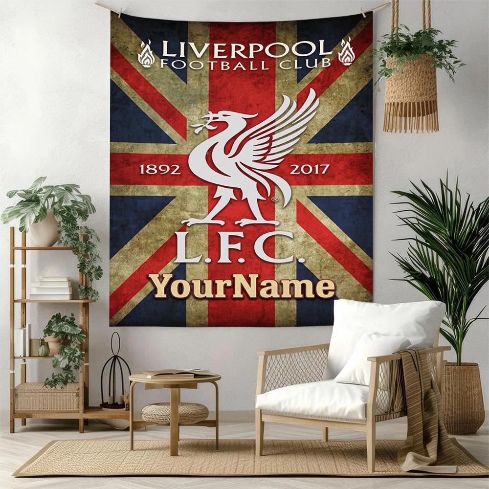 Liverpool Custom Ditt Navn Vægdekoration Vægtæppe Kunst Til Kæledyr Mindesmærke Fødselsdag Bryllupsfest Baggrund Familiegave