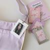 Cute Pu Leather Star Card Holder Photocard Holder Idol Photo Display Storage Protective Cover Keyring Pendant Bag Charms Gifts