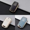 7 Button TPU Car Remote Key Case Cover Shell For Kia K5 K3 K4 Carnival 2021 2024 Sedona 7 Gold Edge Key Shell Keychain Keyring