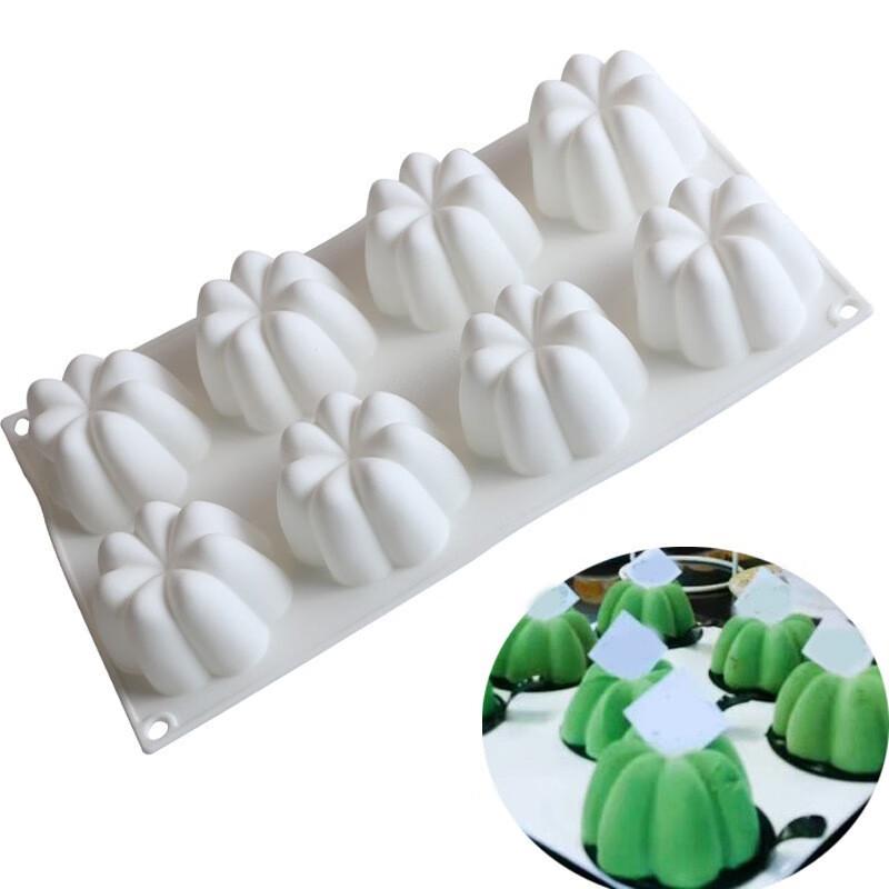 8-Cavity Heart Silicone Mousse Cake Mold