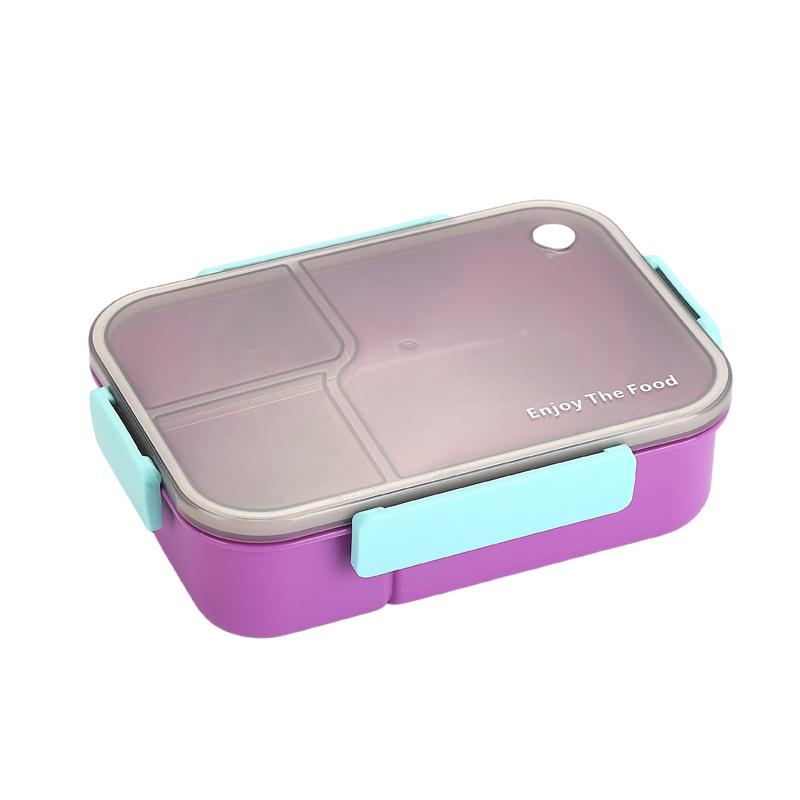Microwaveable Bento Box for Office Workers & Students with Compartments Bento Box - Green [with Fork & Spoon]
