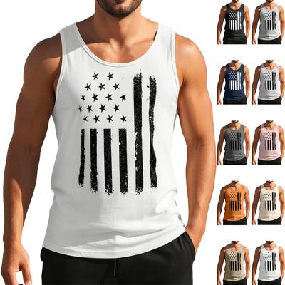 Men's Casual Printed Sleeveless Tank Top Lightweight Breathable Fabric Stylish Fit Suitable for Sports and Outdoor Activities