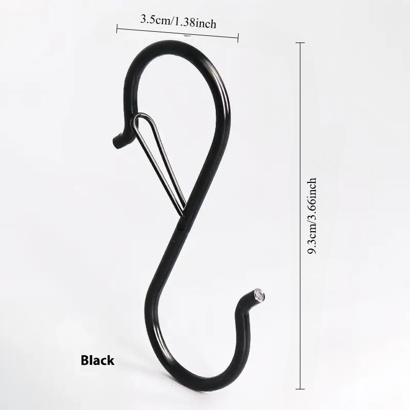 10 Stück Metall S-Form Federhaken Küchen Topfgestell Raum Taschen Kleidung Handtücher Schrankstange S Haken mit Schnalle Garten Aufhängung
