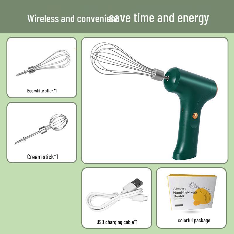 

Беспроводной электрический венчик и взбиватель для крема и яичных белков, мини-домашний миксер.