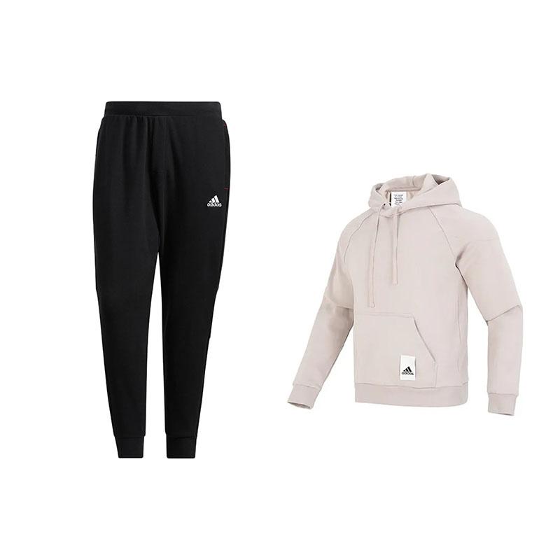 

Adidas Elastic Cuff Sports Long Pants Hooded Comfortable Long Sleeve Hoodie Set Men Sets /IA9341+HC0253 S