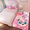 Pokémon print rug, cute Pikachu, Jigglypuff and Charmander cartoon decorative rug, home décor