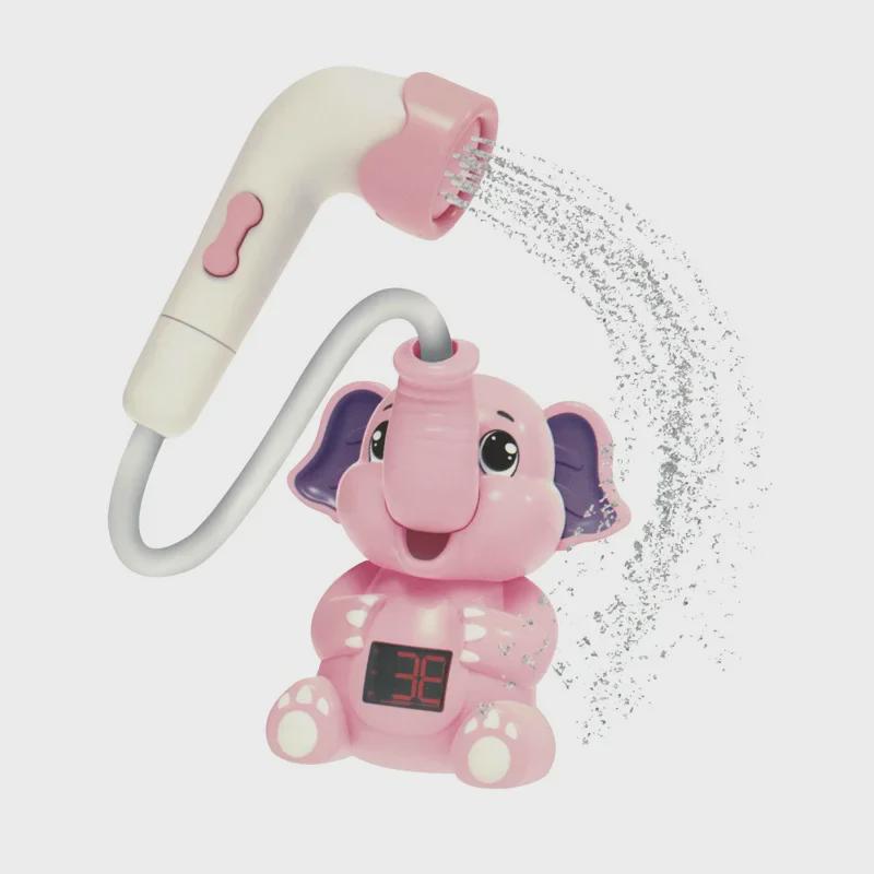 New Summer Elephant Water Bath Toy with Smart Temperature-Sensing Shower Head