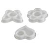 Pack of 3 Artisanal Silicone Candle Mould Decorated by Florals Butterfly and Heart Embossing