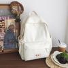 New casual simple solid color backpack large capacity junior high school student schoolbag