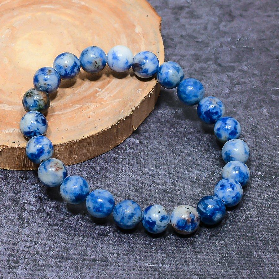 Natural Sodalite Gemstone Handmade Cuff Adjustable ETC-9699