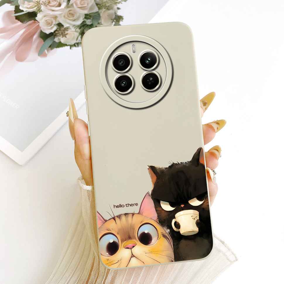 Für Realme 12 Pro 5G Hülle Bunte Blumen Rückseite Weiche Silikon Handyhülle Für Realme 12 Realme12 Pro RMX3842 Taschen Coque Capa