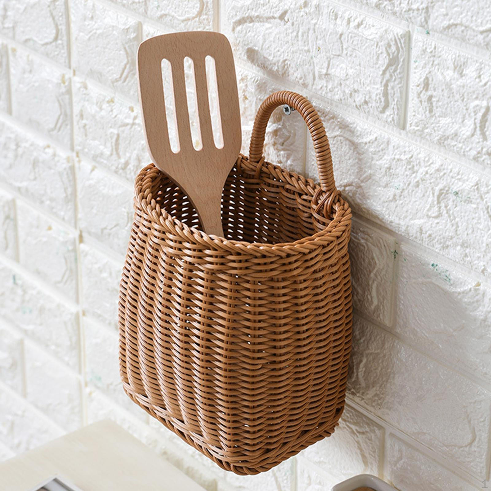 Hand Woven Hanging Storage Basket for , Key, Sunglasses, Wallet Decorative Organizer Garden C