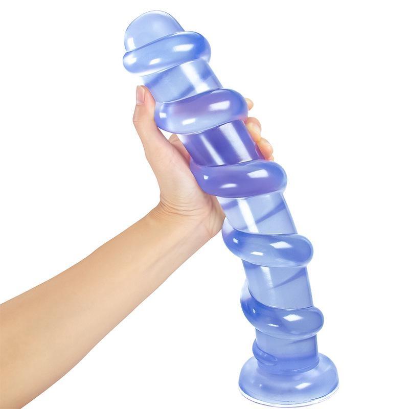 PVC Threaded Anal Plug Vaginal Massage Stick Deep Anal Expansion Masturbator Fisting Gay Sex Toys Realistic Dick