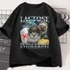Lactose Intolerance Funny Cat Expression Pack Tshirt Womens Retro Fashion Short Sleeve Tshirt Casual Comfortable Tshirt Y2K
