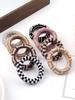8pcs bold large towel print hair ring, high elasticity seam head rope ball head rubber band hair ornament