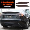 Smoked Black Rear Fog Tail Light Lamp Decor Cover Trim for Tesla Model 3 +