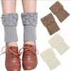 Border Knitted Short Korean Version Winter Women Shoe Covers Foot Covers New Flip Over Scallop Yarn Sock Covers Leg Guards