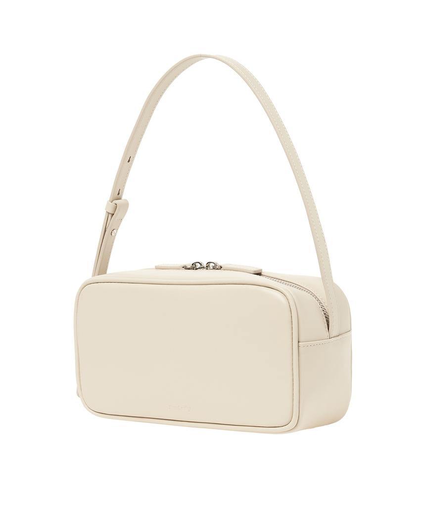 New Looky Square Leather Shoulder Bag _Ivory