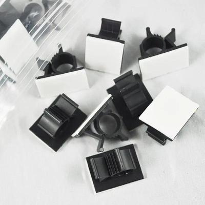 30 Adet Kendinden Yapışkanlı Naylon Tel Ayarlanabilir Kablo Klipsleri Kelepçeler Siyah 16mm Araba PC TV Şarj Kablosu Sarıcı İçin