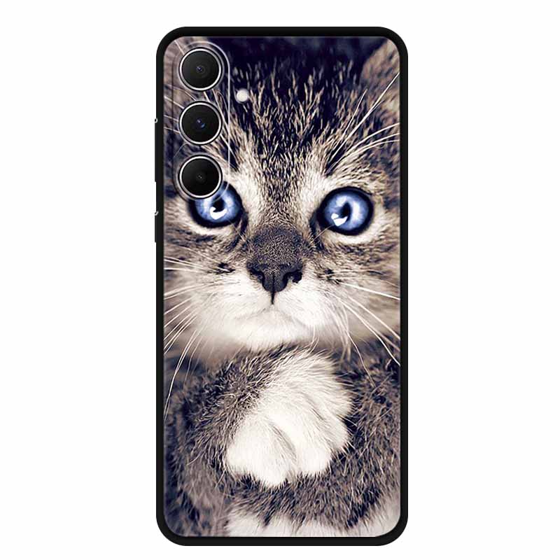 For Samsung Galaxy A55 5G Case Animals Soft Silicone TPU Phone Cases Back Cover For SamsungA55 Wolf Protector Cute Girl Shell