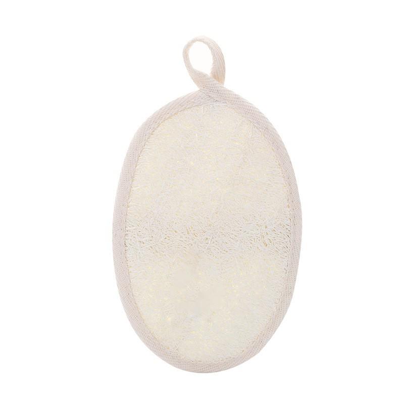 Summer Loofah Bath Scrubber Slices: Cotton & Linen Back Scrubber with Dotted Design