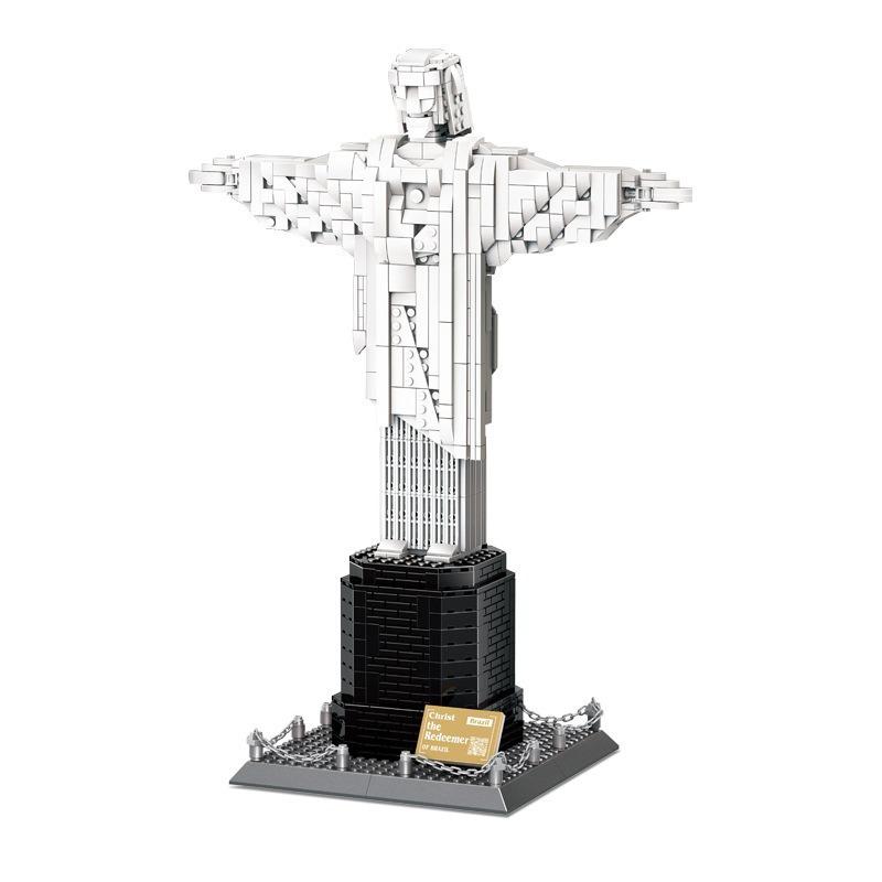 973PCS World Famous Modern Architecture Building Blocks Statue of Christ The Christ Redeemer Assembly Bricks Christmas Gifts