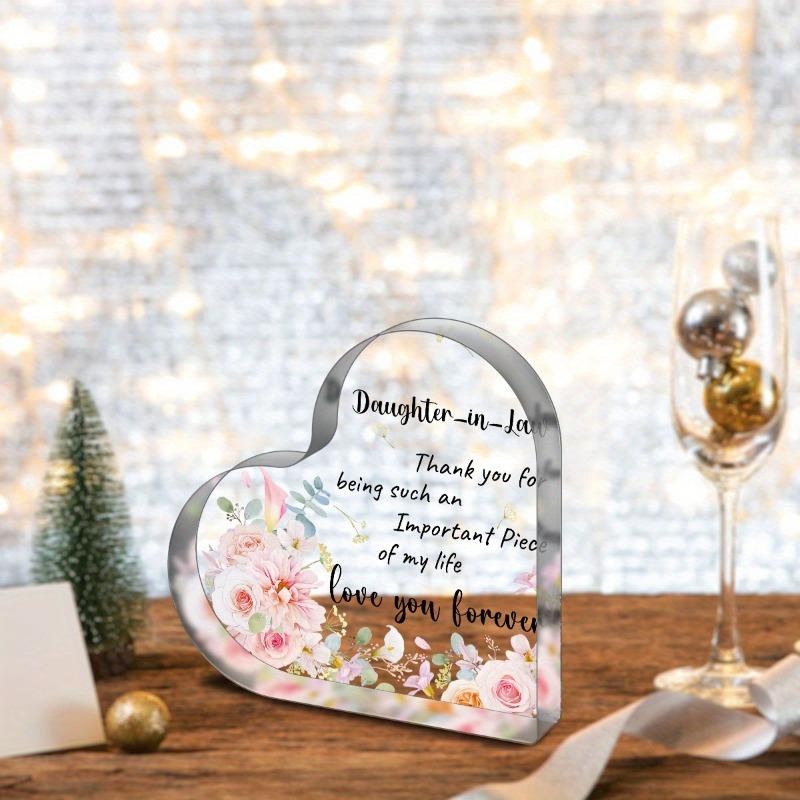 2D Flat Acrylic Plaque for Daughter-in-Law, Thank You Gift, Suitable for wall decoration, porch, room, villa, accents Home, Hallway, or Workplace - Ru