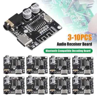 Audio Receiver Board Bluetooth-Compatible5.0 Type-C Wireless Stereo Music Module 3.7-5V MP3 Decoding Player Board for DIY
