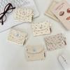 New Floral Corduroy Card Bag Small Coin Wallet Hasp Coin Purse Student ID Card Holder Kids Cute Purse Bus Card Sleeve