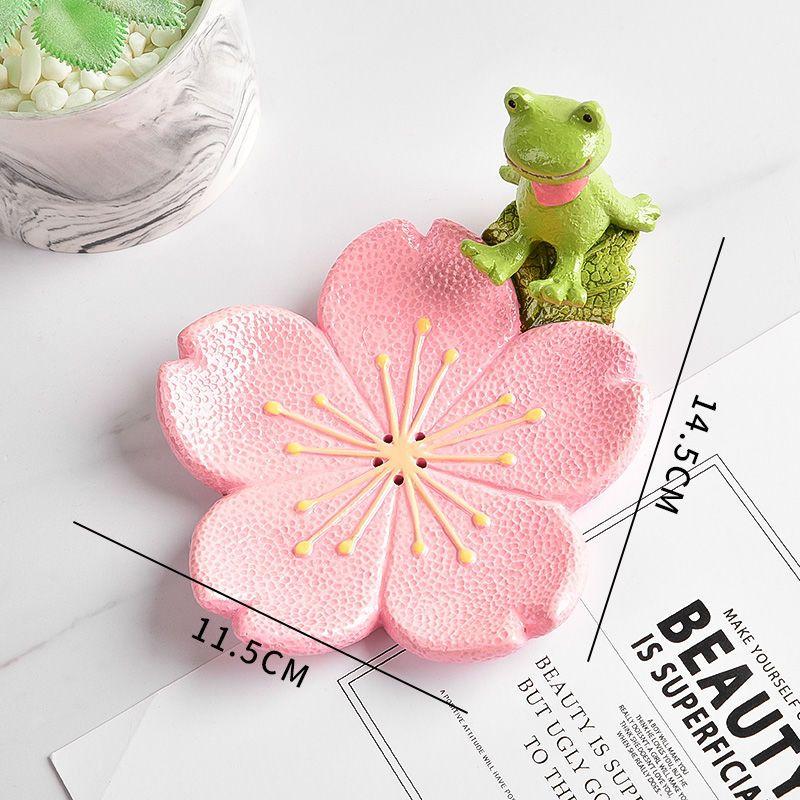 Creative Animal Teddy Dog Soap Dish, Resin Personalized Drain Soap Holder Bathroom Toilet Cute Cartoon Small Soap Box