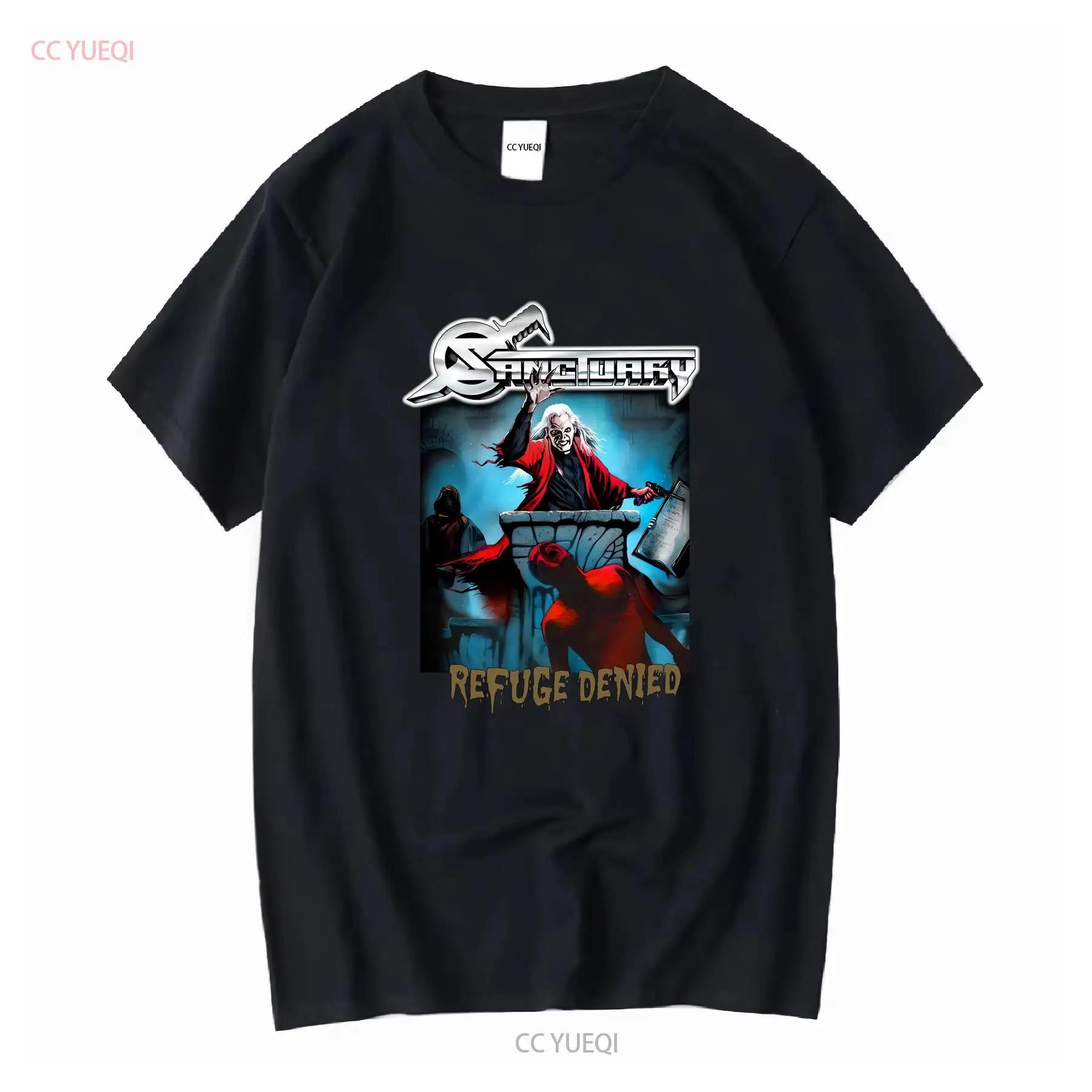 SANCTUARY BAND REFUGE DENIED NEW Rare Black Men S 234XL T shirt 1A1418 long or short sleeves vintage Washed homme Casual S разноцветный