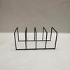 Metal Record Rack Black Iron Desktop Storage Book Rack File Organizer Bookshelf Newspaper Holder Art Desktop Organizer Rack For