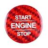 Push Start Button Sticker Trim , Carbon Fiber Look Cover with Adhesive Fit Car Interior Engine Start Stop Button Cover