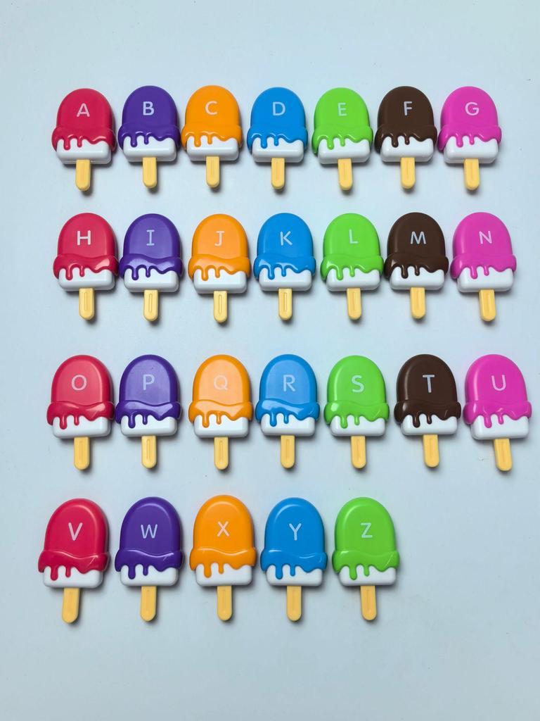 Montessori Ice Cream Letter Matching Toy - Color & Word Recognition for Early Education Kids