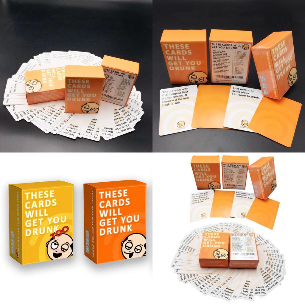 Hilarantes Cartas de Juego de Fiesta Tú Ríes Tú Bebes Para Familiares y Amigos Diversión