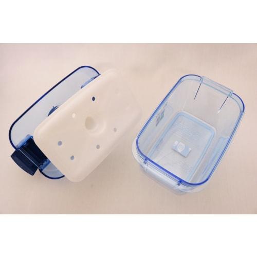 Risu Instant Pickle Container, Square, Clear Blue, 1.6L, Hyperpet, Recipe Included, Made In Japan, S-16