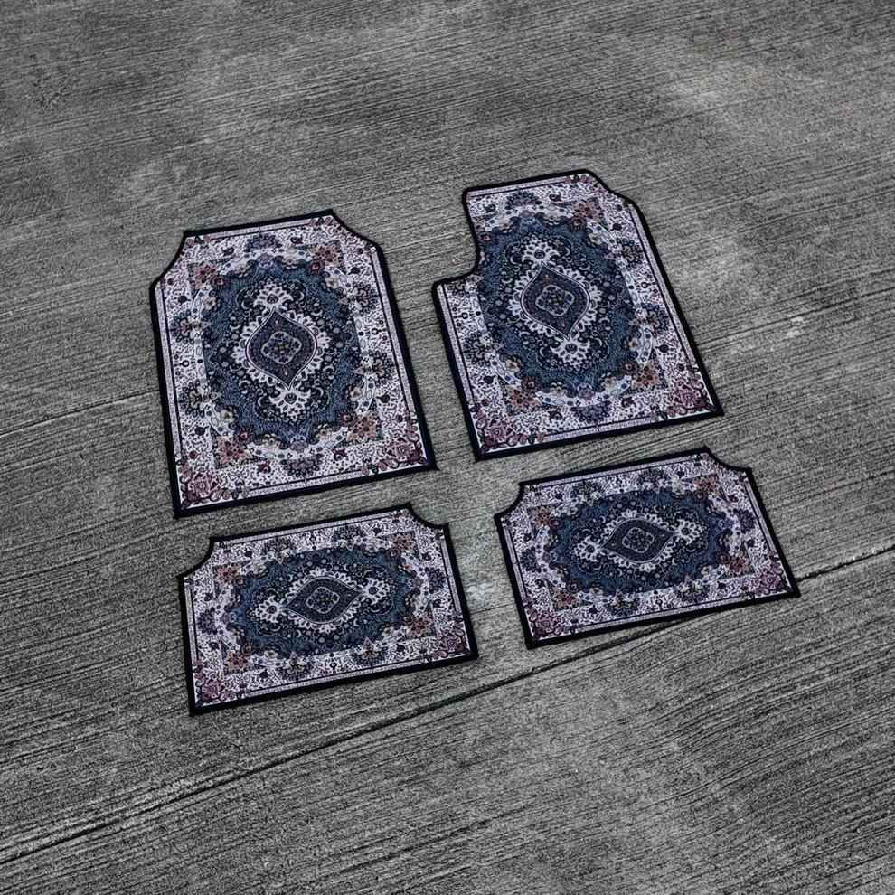 Vintage Persia Kilim Complete Car Foot Mat Machine Made Suede Anti-Skid PVC Bottom Wear Resistant Universal Car Interior Rug