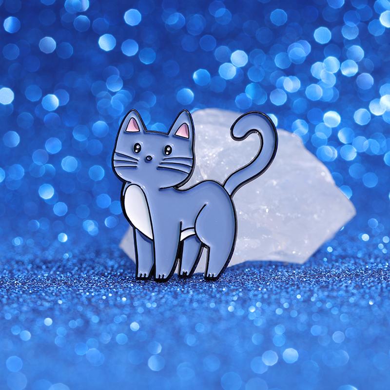 Music Cat Enamel Pins Custom 1989 Cute Guitar Cat Brooches Lapel Badges Cartoon Animal Jewelry Gift for Kids Friends