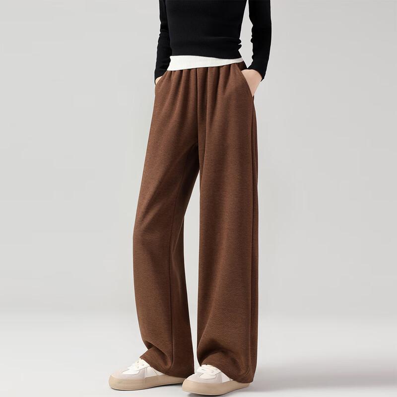 Izzue Women's Lamb Wool Blend Wide-Leg Trousers
