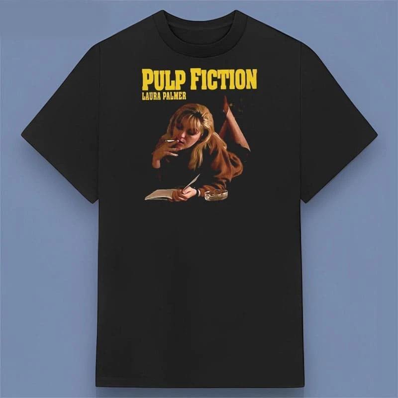 Laura P@LMER twin peaks smoking pulp fiction graphic tshirt S