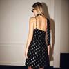 European Spicy Girl Black Polka Dot Halter Dress - Open Back, A-Line Short Summer 2026 Edition.