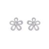 2023 Trendy Elegant S925 Sterling Silver Floral Hollow Stud Earrings