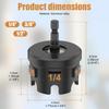 1 Pc Nut Zipper Drill Attachment Aluminum Alloy Nut Zipper Tools Hex Shank Nut Driver Extractor for 1/4" 3/8" 1/2" Threaded Rods